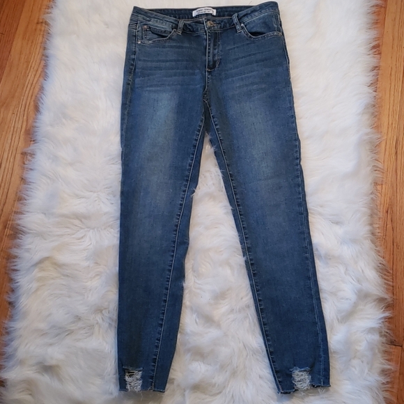 Distressed cuff ankle Skinny Jeans size 9 - Picture 2 of 6